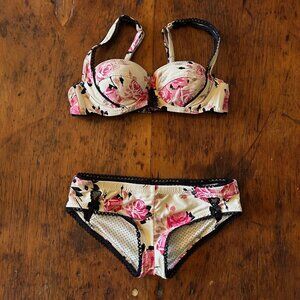 Vintage Betsey Johnson Gypsy Rose Bikini Set